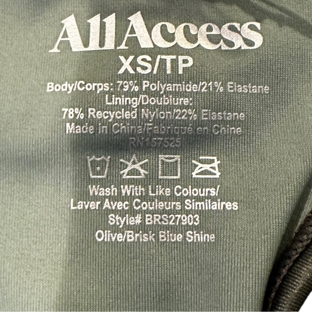 New with tags All Access Zip Front Racer Bra Size: XS - Picture 11 of 12